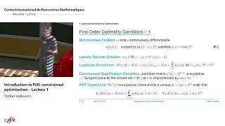 Stefan Volkwein: Introduction to PDE-constrained optimization - lecture 1