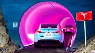 Test du MÉTRO d’Elon Musk, le Tesla LOOP, pas vraiment à 1200 km/h...