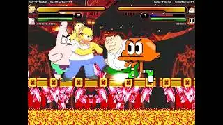 M.U.G.E.N: Homer Simpson & Patrick Star Vs Peter Griffin & Darwin Watterson