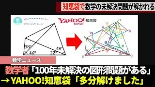 Yahoo!知恵袋で100年の数学の未解決問題が解かれました