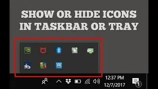 How to show all icons in the task bar tray on windows 10