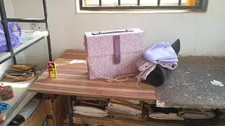 HOW WE DESIGN & MAKE A portfolio box for a client in the USA taxes using Tweed & leather