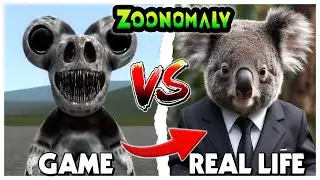 Zoonomaly Game vs Real Life Animal | Zookeeper, Monster Bear, Smile Cat...!