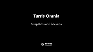 Turris Academy #5: Snapshots and backups