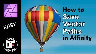 Affinity Photo tutorial. Save vector paths.