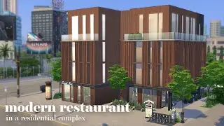Modern restaurant | Stop Motion build | The Sims 4 | NO CC