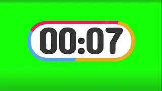 16 Second countdown timer with beep at every second 🔔|Greenscreen | copyright free