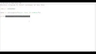 Python Program To Display Calendar Of Any Year | Acme SMART Innovations