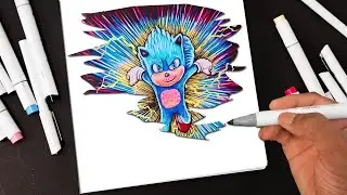 Best Way to Draw Sonic in just 3 Minutes