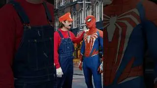 Spider-Man 2 vs Mario Wonder #shorts #mario #spiderman #gaming #comedy