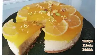 LİMONLU MUHTEŞEM CHEESECAKE TARİFİ 🍋ÇATLAMAYAN TAM ÖLÇÜLÜ TARİF 💯