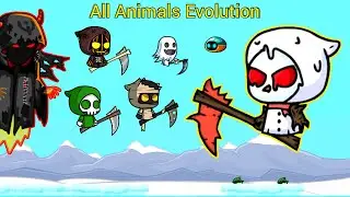 All Animals Evolution And The Xmas Reaper Vs Boss Players (EvoWorld.io)