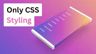 Build CSS only Menu | Magic Menu HTML CSS | sidebar Menu HTML CSS project | CSS 3d isometric menu
