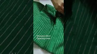 opening video of bottle green saree