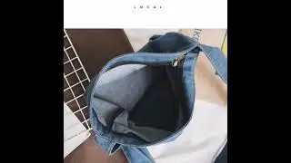 Denim Jeans Messenger Bag