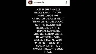 HITMAN HOLLA GIRLFRIEND CINNAMON SHOT DURING HOME INVAISION