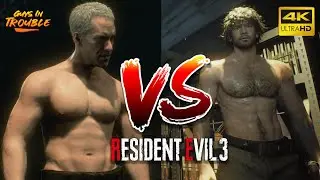 Nikolai VS Carlos - RE3 Remake - Shirtless Fight - Bad Ending - MOD