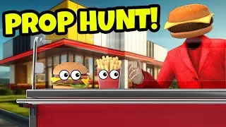PROP HUNT In A FAST FOOD RESTAURANT in Gmod! (Garry's Mod Hide and Seek)