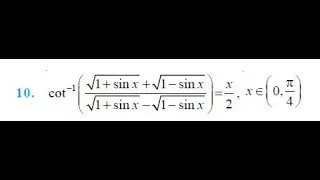 Inverse trigonometry miscellaneous exercise ch 2 question 10