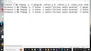 Record Only 1st Screen in a case you have two with FFMPEG