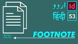 Adobe InDesign for Beginners | Footnotes in InDesign in Hindi & Urdu Basic Course