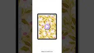 Trailing Daisy Seamless Pattern in Procreate Time Lapse