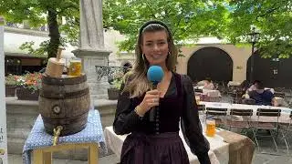 Trachtentrends zur WirtshausWiesn 2024, vorgestellt von Modedesignerin Angelina Beer im Hofbräuhaus