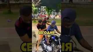 Скутер улетел от напора воды😱 