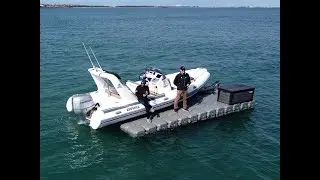 Float dock relocation techniques with Motoryachts Unlimited