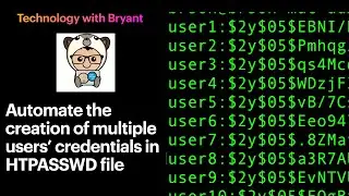 Bash Shell script: Automate the creation of multiple users' credentials in HTPASSWD file