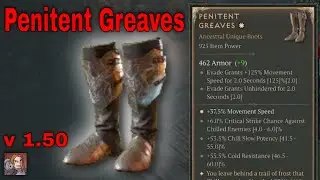 Diablo IV Unique Items - Penitent Greaves (Boots)[v1.5.0]