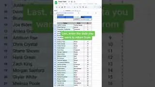 How to use XLOOKUP in Google Sheets! 😎 #googlesheets #spreadsheet #excel #exceltips
