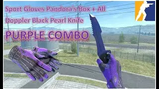 Sport Gloves Pandora's Box + All Doppler Black Pearl Knife | PURPLE COMBO | CS2 Showcase (Updated)