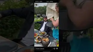 Лахма в ресторане пьёт Литвина энерджи