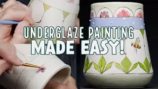 Underglaze Painting Made Easy! - Paint Along with Ann!