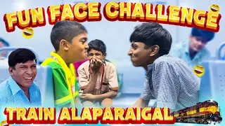 Train Alaparaigal 😝 Fun Face Challenge at running train 🤩 Fun overload #meimedia #aaki #funny #fun