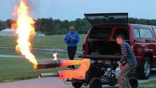 pulse jet go kart first run big a$$ engine