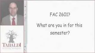 FAC2601 - SU1 - What am I in for?