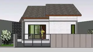Home Sweet Home. Desain Rumah Minimalis Ukuran Tanah 11,67 Meter × 12 Meter. #sketchuptutorial