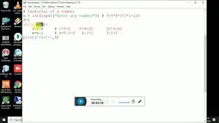 factorial of a number in python