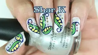 Nail Art Design - Swirling Leaves