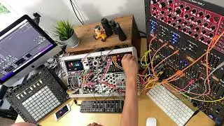 Erica Synths Black Sequencer and O_c Copiermachine