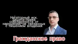 Негаторный иск. Защита права собственности от нарушений не связанных с лишением владения