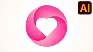 Heart logo | Learn logo design | Adobe illustrator tutorials | 082