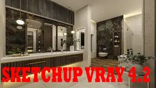 sketchup 2020 to 3ds max | Bath Render i|  Interior Rendering Tutorial