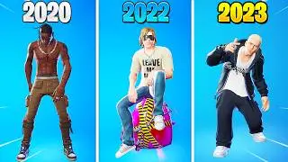 Evolution of All Icon Series Collab Skins and Emotes in Fortnite | Chapter 1-5