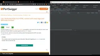 Reflected XSS into HTML context with most tags and attributes blocked
