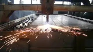 Резка стали 3мм на 65А источник Helvi 123 Станок STC W1630