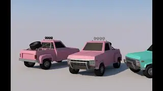 Cinema 4D modeling car Low Poly