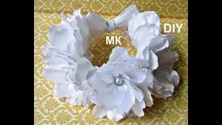 Резинка на Пучок на Гульку Канзаши Мастер класс, DIY Kanzashi tutorial